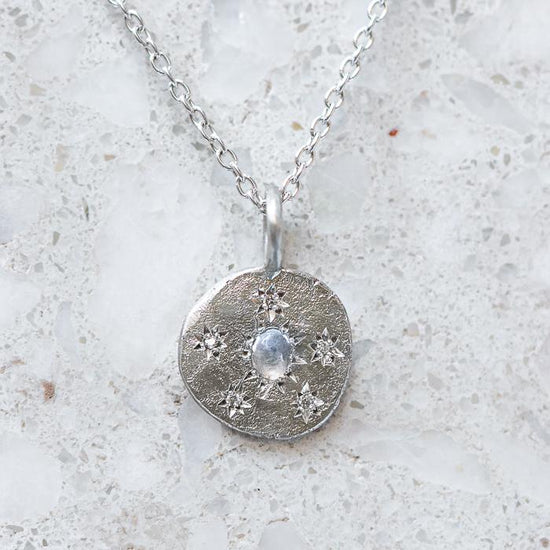 Moonstone Snowflake Necklace