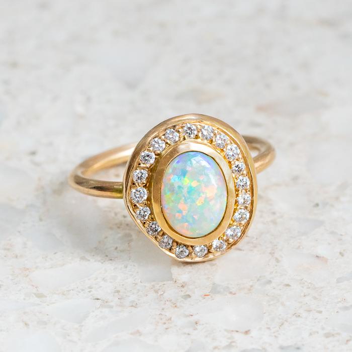 Load image into Gallery viewer, Opal Pompeii Ring
