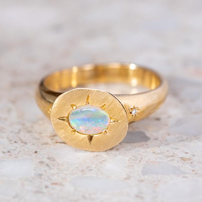 Opal Sun Ring