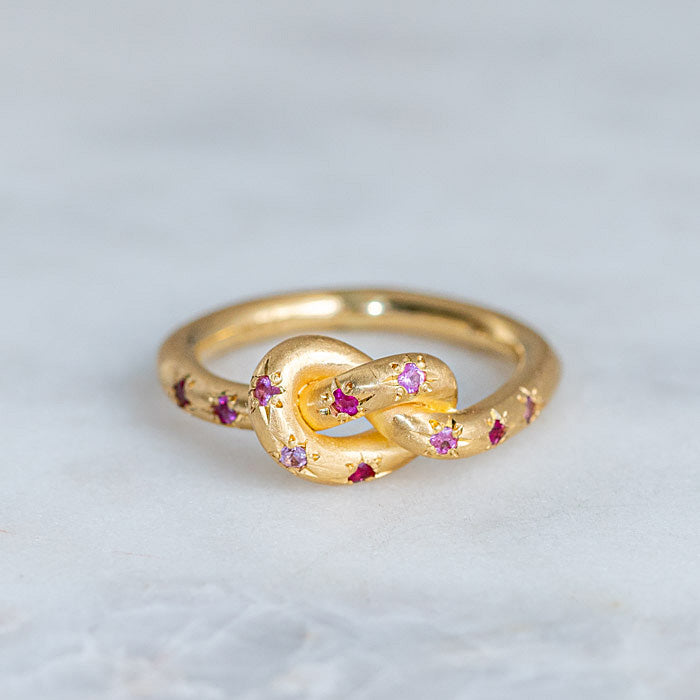Shades Of Pink Pretzel ring