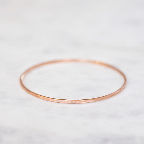 Load image into Gallery viewer, Hammered Fine Bangle In 9ct Yellow Gold (In Stock)
