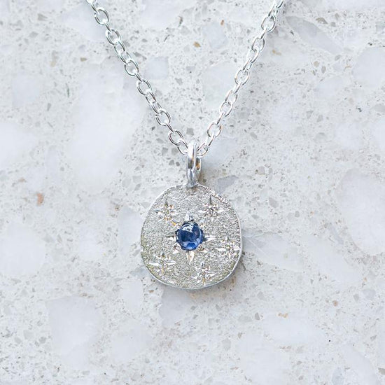 Load image into Gallery viewer, Sapphire Snowflake Necklace
