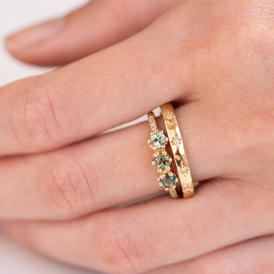 Shades Of Green Sapphire Juliet Ring