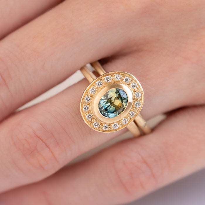 Symmetry Pompeii Sapphire Ring