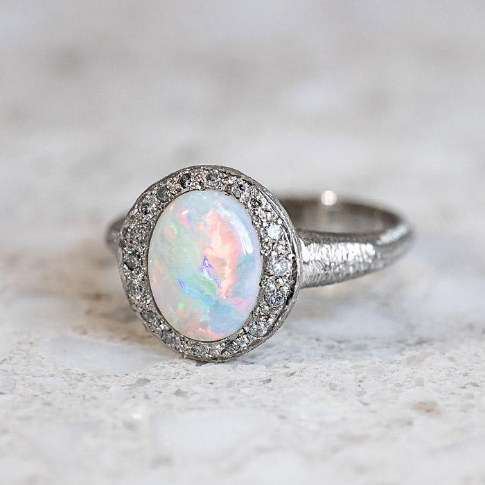 Opal North South Eclipse Ring