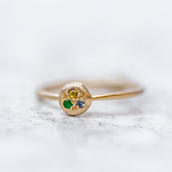 Mini Pebble Ring 9ct In Rose Gold, Size K (In Stock)