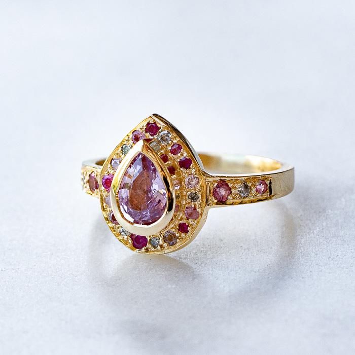 Pink Sapphire Theodoric Pebble Ring